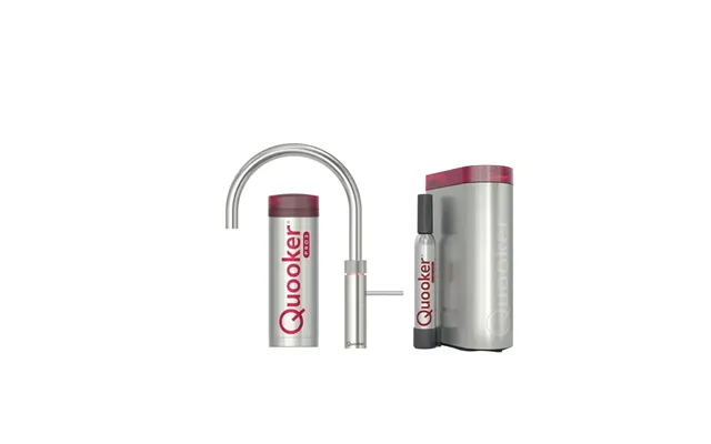 Quooker Fusion Round Sæt M3l Rustfri Stålt Inkl. Pro3 & Cube Beholder