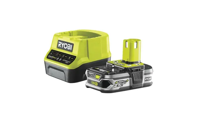 Ryobi Batteri 18v One 2,5 Ah Lithium Hurtiglader 2,0 Amp Tim