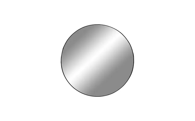 Spejl Med Ramme I Sort Ø40 Cm - 4001200