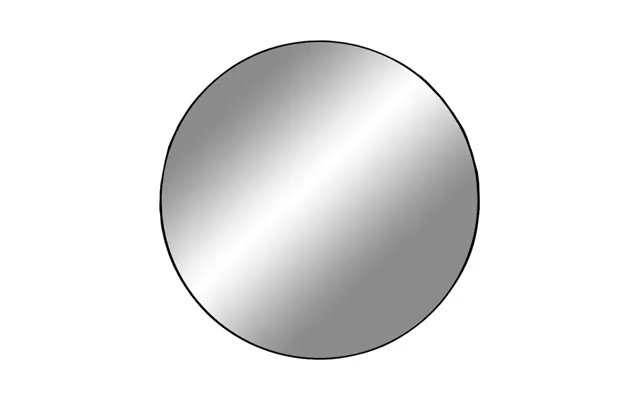 Spejl Med Ramme I Sort Ø80 Cm - 4001220
