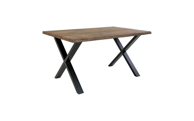 Spisebord I Smoked Olieret Eg Med Bølget Kant - Forberedt Tillægsplader 140x95xh75cm product image