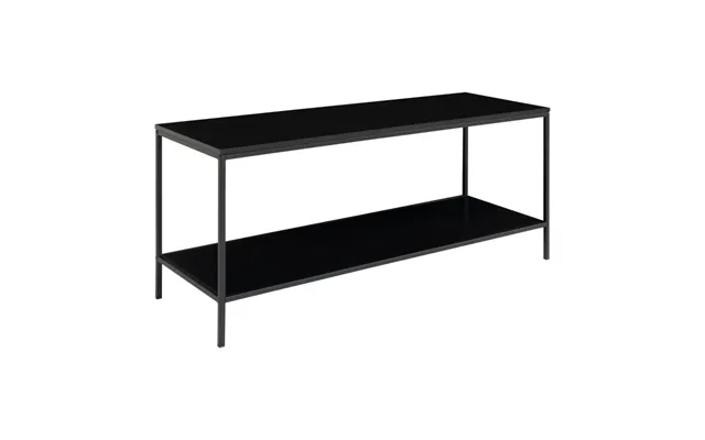 Tv-bord Med Sort Ramme Og To Sorte Hylder 100x36x45 Cm - 2501030