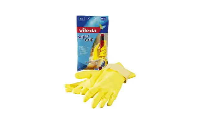 Vileda Gummihandske Super Grip Gul Str. M