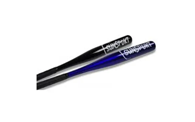 Baseball Bat Alu Sort Og Bold - 1 Stk. Letvægts Alu-bat Sunsport Med Bold