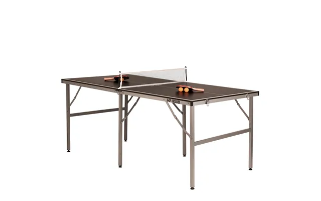 Midi Bordtennisbord Black Line 182 X 91 Cm Med Foldbart Alu-stel - Hurtig Levering