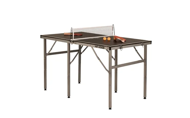 Mini Bordtennisbord Black Line 125 X 75 Cm Med Foldbart Alu-stel - Hurtig Levering