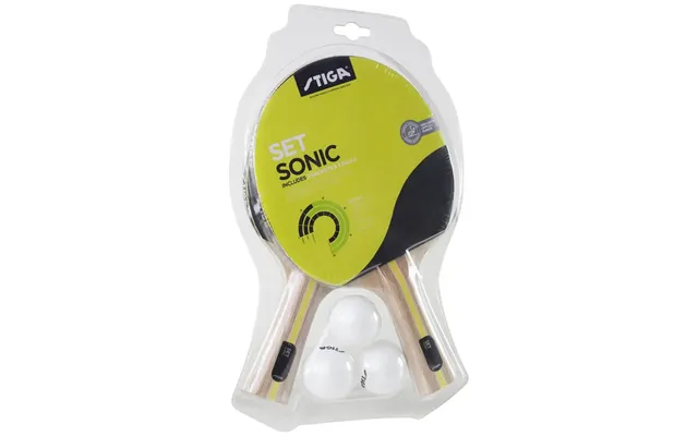 Stiga Sonic Sæt - 2 Bat Og 3 Bolde