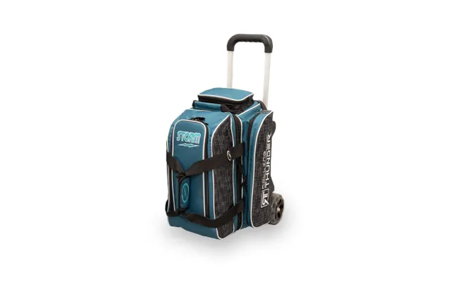 Storm Rolling Thunder 2-ball Steel Blue Black - Bowlingtaske Til 2 Kugler Med Hjul
