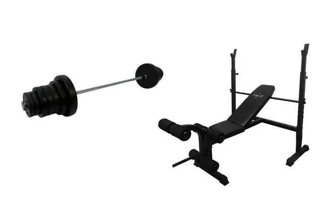 Titan Life Essential Bench Ii Med 60 Kg Vægtstangssæt - Fri Fragt