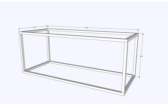 New Yorker Stålramme Reol Modul - L 800 X H 320 X D 320