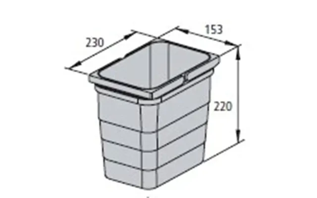 Ninka System, Løse Spande Og Tilbehør - 5.5 Liter H220x230x153 Lys Grå