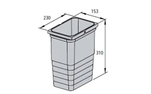 Ninka System, Løse Spande Og Tilbehør - 8 Liter H310x230x153 Lys Grå