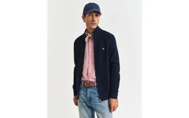 Zipped Textured Cotton Cardigan