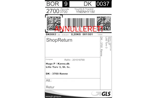 Returlabel Gls