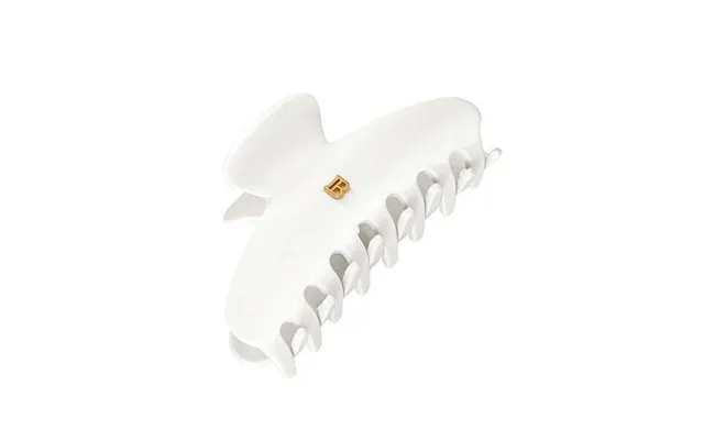 Balmain Cellulose Acetate Pince À Cheveux Large White