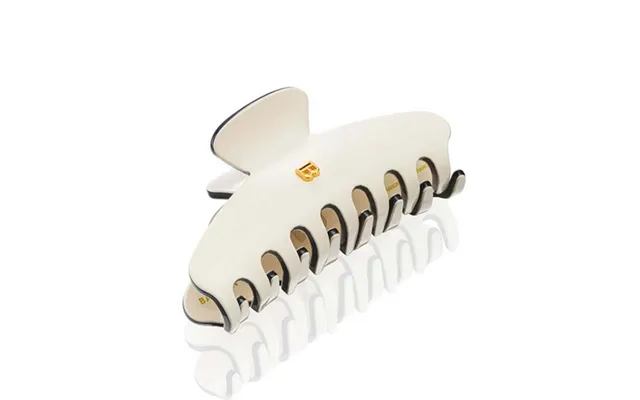 Balmain Cellulose Acetate Pince A Cheveux Medium White Black