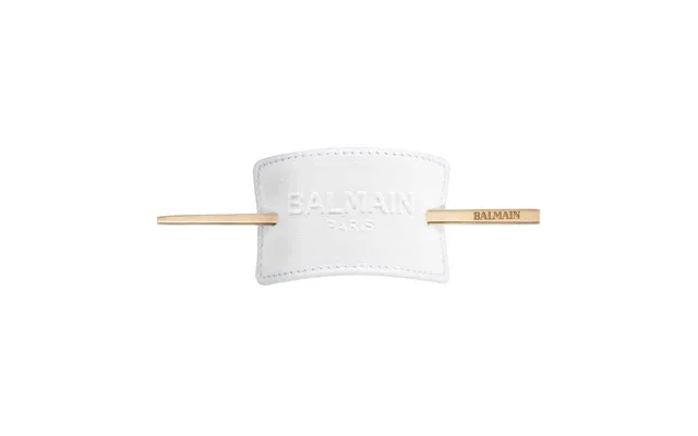 Balmain Hair Barrette Leather White