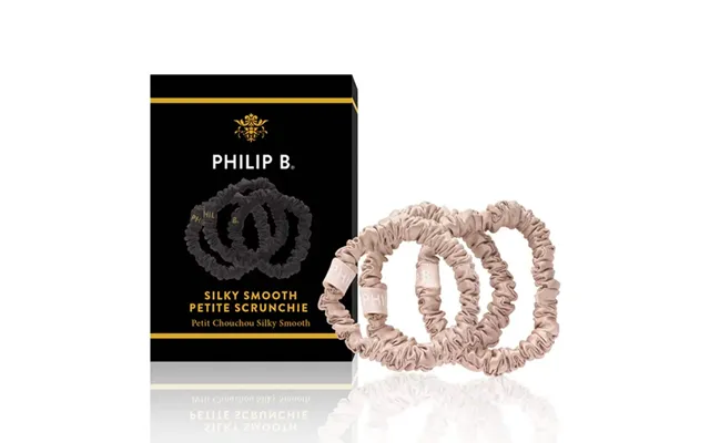 Philip B Petite Champagne Scrunchie 3 Stk