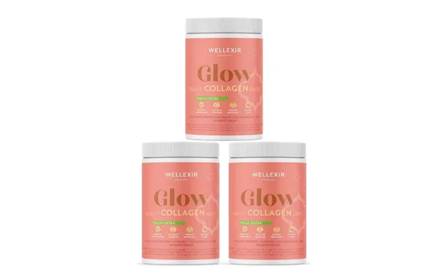 Wellexir Glow Beauty Drink Peach Ice Tea 60 Days X3