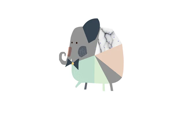 Mini Mize Elefant Af Plakatwerket