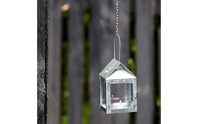 A2 Living 3 Fyrfads Lanterne I Kæde Galvaniseret Højde 12 Cm Indendørs Udendørs