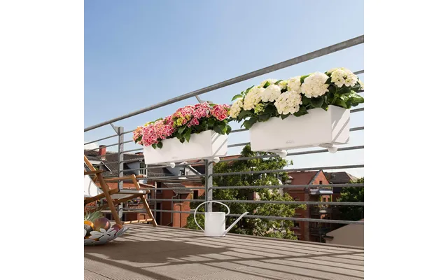 Lechuza Balconera Color Udendørs Krukke Til Blomster Med Selvvandingssystem Hvid 50 X 19 X H19 Cm