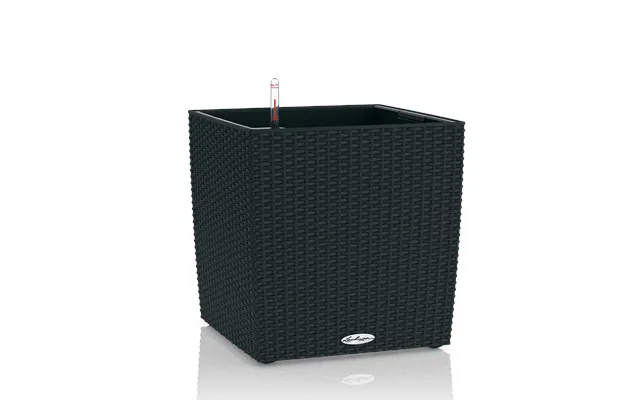 Lechuza Cube Cottage Udendørs Krukke Til Blomster Med Selvvandinssystem Graphite Black 40 X 40 X H40 Cm product image