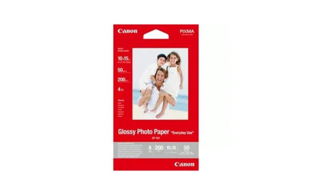 Canon Blankt Fotopapir 10x15 Cm 200g 50-pak Gp-501a6-50pack Modsvarer N A
