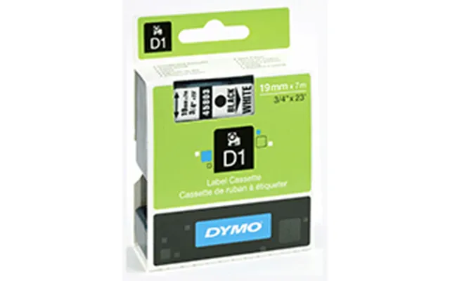 Dymo Mærkebånd Dymo D1 19 Mm - Sort På Hvid 45803 Modsvarer N A