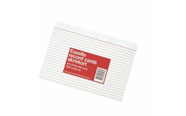 Esselte Kartotekskort A6 Lin. Hvid Pk 100 28902 Modsvarer N A