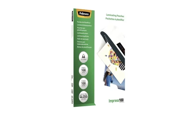 Fellowes Lamineringslommer A4 100 Mic. 100 Pk - Blank 5351111 Modsvarer N A