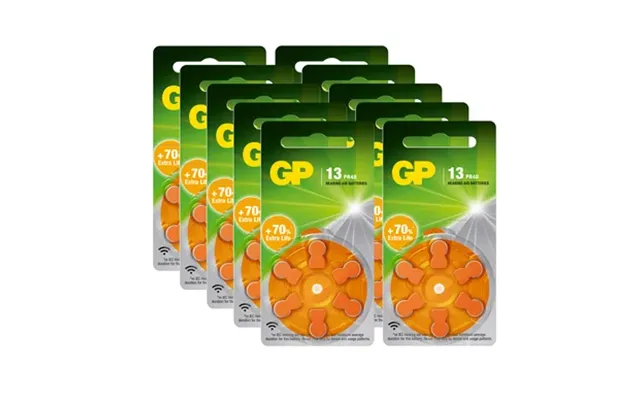 Gp Batteries Gp Za 13-d6 Pr48 - 10 Stk Pakke Gpza13-d6-10 Modsvarer N A