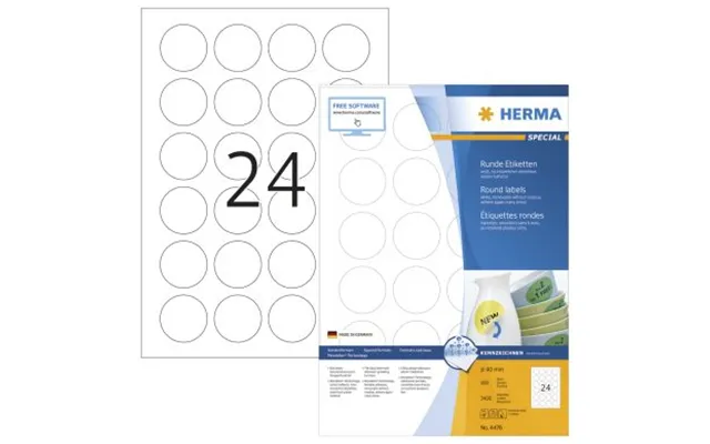 Herma Etikett Herma Movables A4 Ø40mm 100 4476 Modsvarer N A
