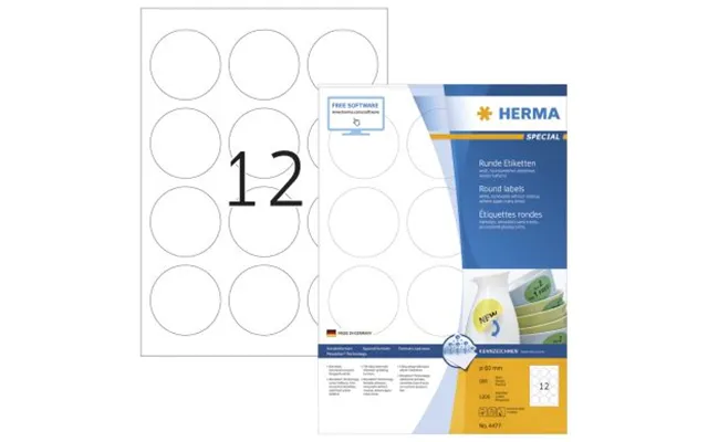 Herma Etikett Herma Movables A4 Ø60mm 100 4477 Modsvarer N A