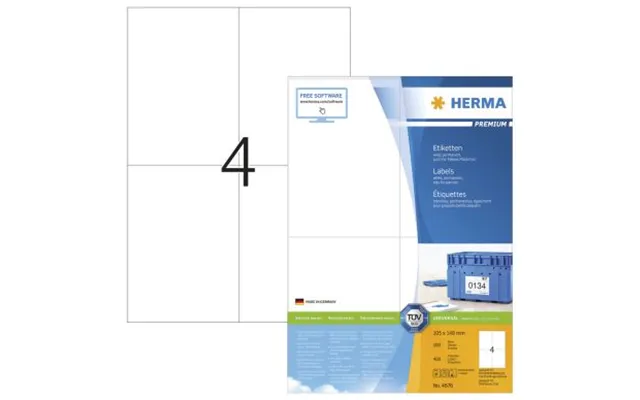 Herma Etikett Herma Premium A4 105x148 100 4676 Modsvarer N A