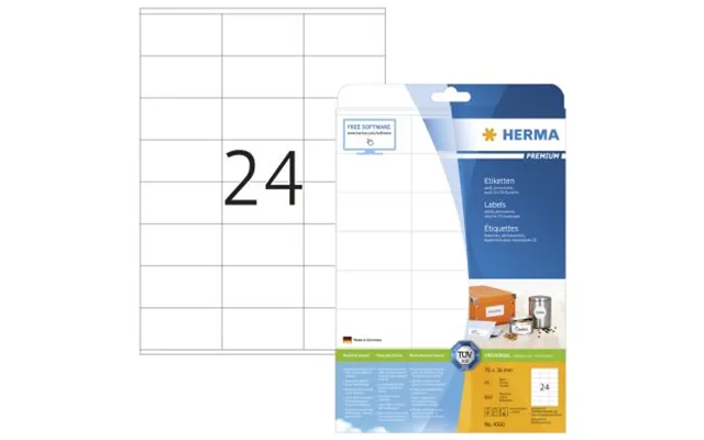 Herma Etikett Herma Premium A4 70x36 25 4360 Modsvarer N A