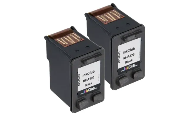 Inkclub Blækpatron Sort 635 Sider - 2 Stk Pakning Mha120-2 Modsvarer C6656a