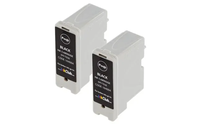 Inkclub Blækpatron Sort 7ml - 2 Stk Pakning Kec042-2 Modsvarer T036