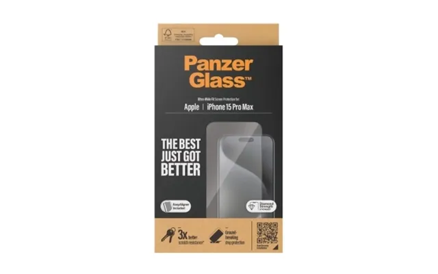 Panzerglass Skærmbeskytter Iphone 15 Pro Max Ultra-wide Fit Easyaligner 5711724028120 Modsvarer N A