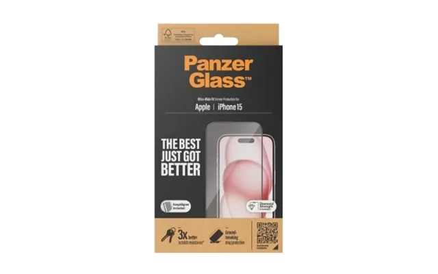 Panzerglass Skærmbeskytter Iphone 15 Ultra-wide Fit Easyaligner 5711724028090 Modsvarer N A