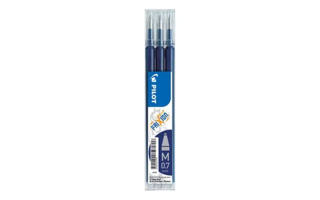Pilot Refill 3-pak Frixion Udviskeligt Blæk 0,7 Blå Sort 465574 Modsvarer N A