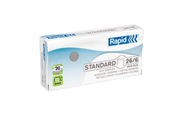 Rapid Hæfteklammer Rapid 26 6 Standard - 5000 Stk. 24861800 Modsvarer N A
