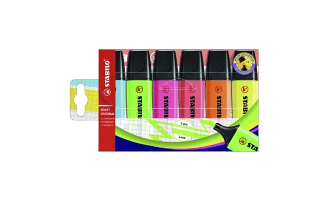 Stabilo Stabilo Boss Original 6 Pack 279300 Modsvarer N A