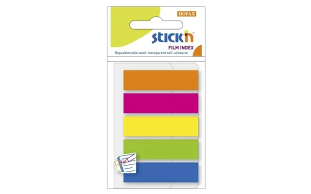 Stick'n Stick'n Indeksfaner 5st 45x12 25 Blad Assorterat Neon 4712759210505 Modsvarer N A