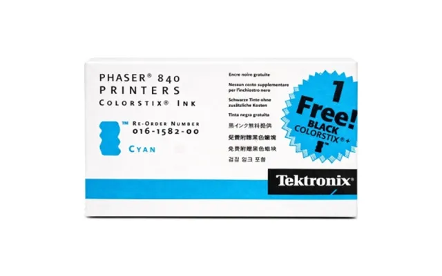 Tektronix Colorstix 2 Stk. Cyan 1 Stk. Sort 2.300 Sider 16158200 Modsvarer N A