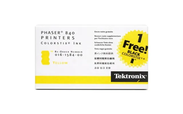 Tektronix Colorstix 2 Stk. Gul 1 Stk. Sort 2.300 Sider 16158400 Modsvarer N A