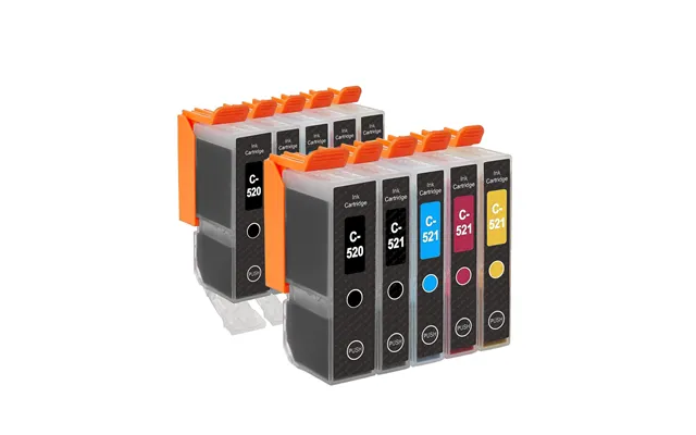 Pakke Sæt Canon Pgi-520 Cli-521 5 Farver Pbk-bk-c-m-y Alternativ 120 Ml