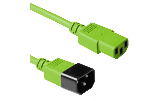 Act Powercord C13 - C14 Green 3 M