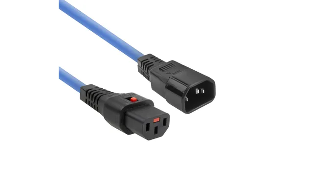Act Powercord C13 Iec Lock - C14 Blue 0.5 M, Pc1109