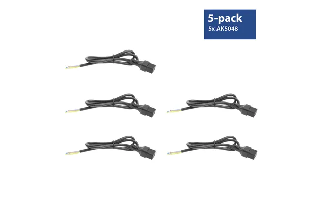 Act Powercord C19 Iec Lock - Open End Black 2 M, Pc1174, 5-pack